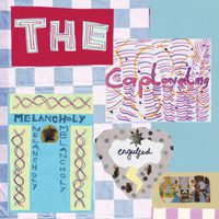 Zine page with cut out letters and handwritten words in many colours and patterns. Reads 'The captivating melancholy engulfed our outlandish universe'
