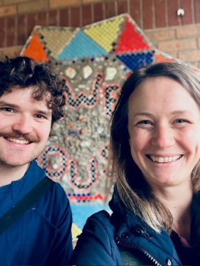 Photo of Huw and Julie at the Mobile Library