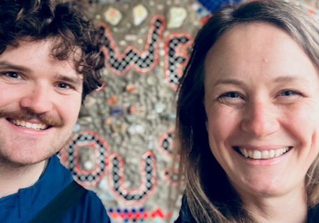 Photo of Huw and Julie at the Mobile Library