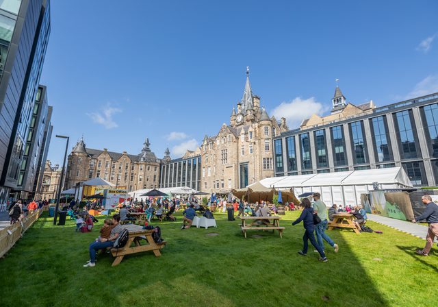 Photo of Edinburgh International Book Festival courtyard