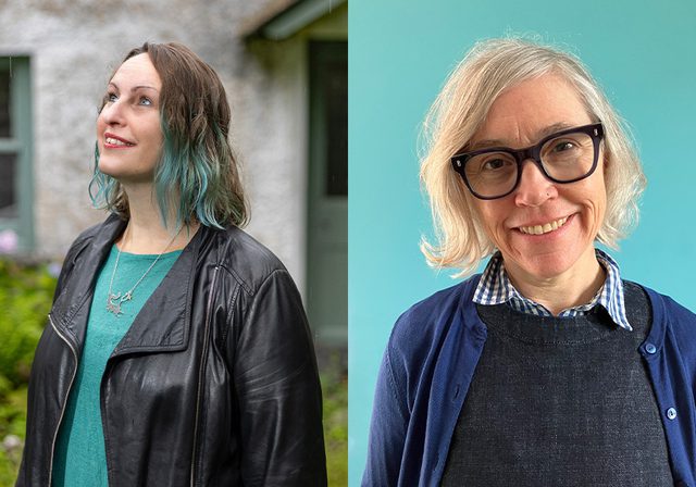 Author photos of Polly Atkin and Gillian Best
