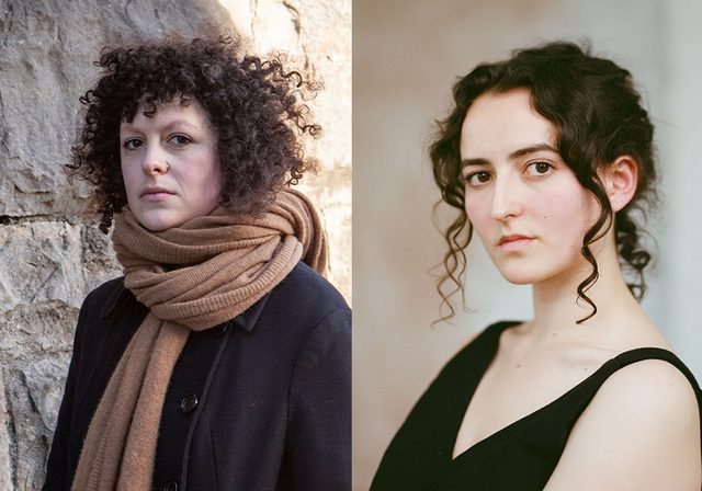 Author photos of Polly Barton and Aea Varfis van Warmelo