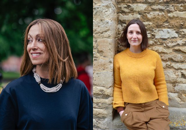 Author photos of Lucy Caldwell & Nell Stevens