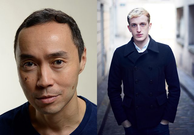 Author photos of Tash Aw & Édouard Louis