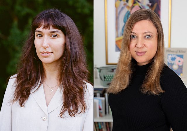 Author photos of Megan Hunter and Rebecca Birrell