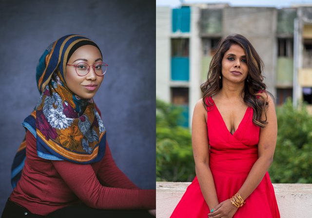 Author photos of Y M Abdel-Magied & Meena Kandasamy