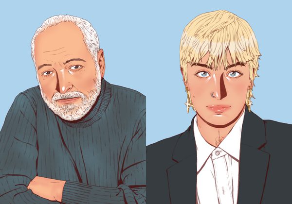 Author photos of André Aciman & Sarah Maxwell McNicol