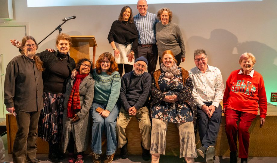 Citizen Writing Group sitting on stage