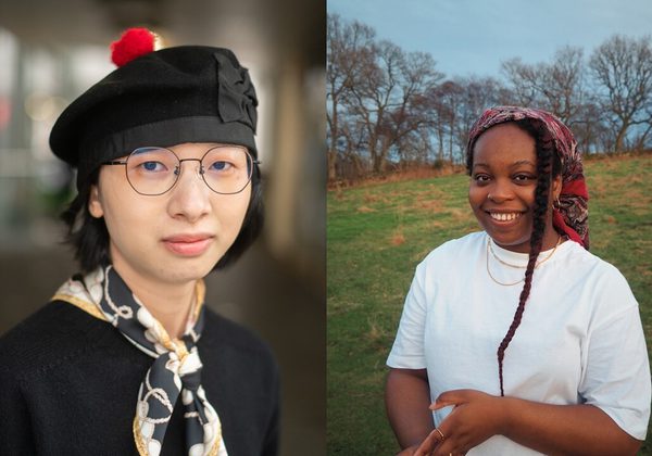 Two side by side images of authors Lintong Zhang (left) and Hannah Ekekwe (right)