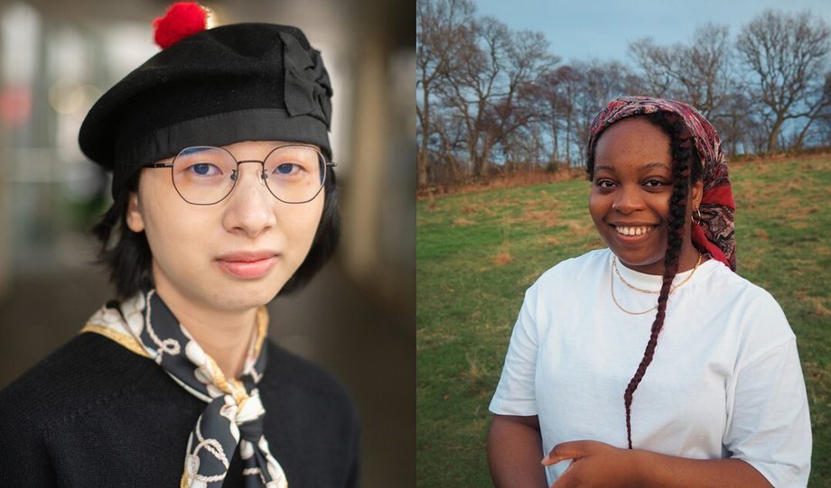 Two side by side images of authors Lintong Zhang (left) and Hannah Ekekwe (right)