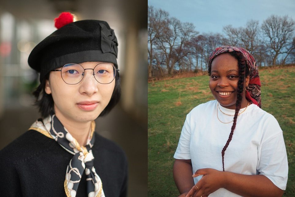 Two side by side images of authors Lintong Zhang (left) and Hannah Ekekwe (right)
