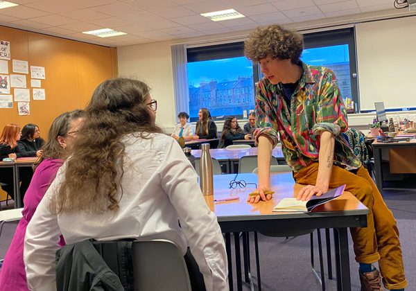 Photo of author Michael Pedersen with members of Citizens Collective writing group