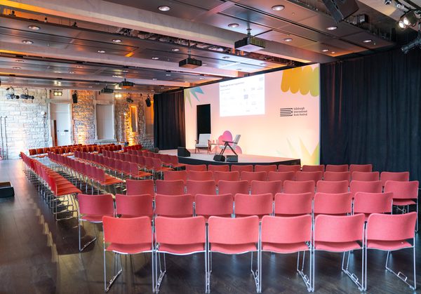 Seating and stage setup in Book Festival venue NW